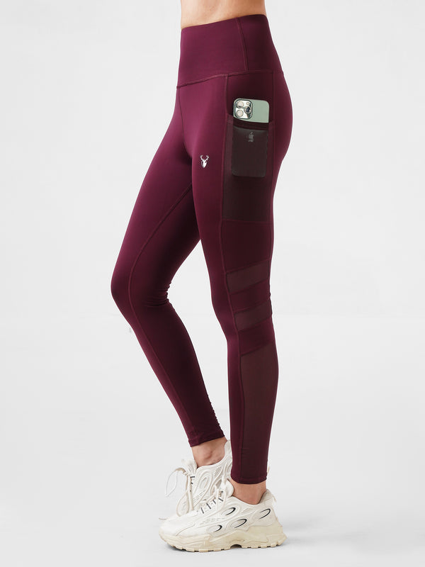 Leera Air Flex Pocket Legging in Maroon